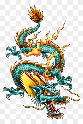 Tattoo Chinese Dragon China Legendary Creature Clipart - Chinese Dragon Tattoo - Png Download