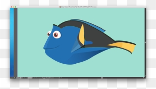 Drawing Dory Squishy - Dory Finding Nemo Side View Clipart