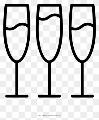 Champagner Ausmalbilder Clipart