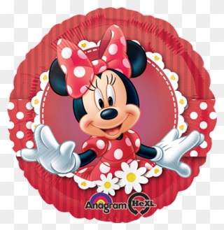 Folienballon Minnie Mouse - Minnie Mouse Foil Balloon Clipart