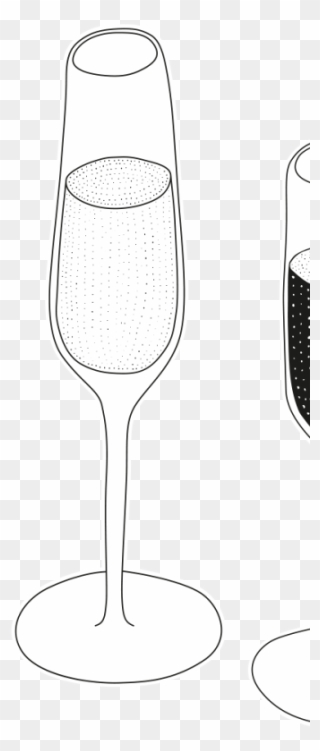 Illustration Zweier Sektgläser - Wine Glass Clipart