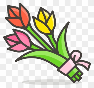 Blumenstrauß Clipart - Flower Bouquet Icon Png Transparent Png