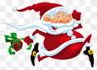 Santa Claus Running Clipart