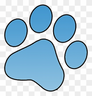 #pawprint #freetoedit #sticker #dog #paw #blue #freetoedit - Paw Print Blue Dog Bone Clipart - Png Download