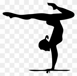 Artistic Gymnastics Silhouette Rhythmic Gymnastics - Artistic Gymnastics Silhouette Clipart