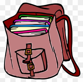 Book In Bag Clipart - Png Download