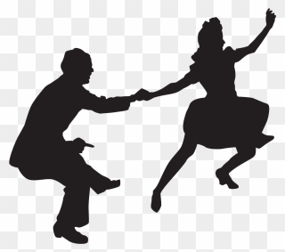 Swing Dancers Silhouette Png Clipart