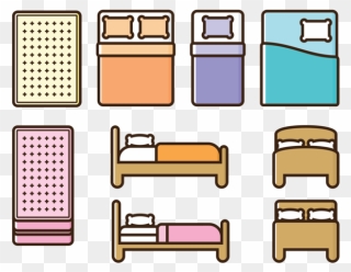 Matratze Vektor Icons - Transparent Mattress Icons Clipart