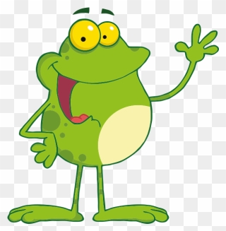 Huepfburg Frosch Logo Jimdo - Frog Waving Clipart - Png Download