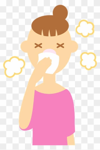 Woman Allergic Rhinitis Clipart - アレルギー イラスト - Png Download