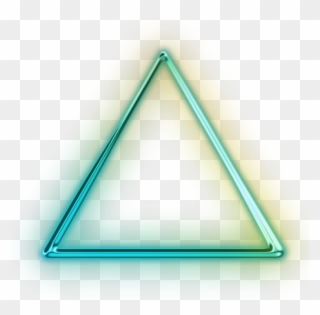 Transparent Neon Glowing Triangle - Neon Triangle Transparent Background Clipart