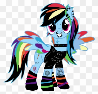 Clip Art Free Download Pony Twilight Sparkle Fluttershy - Pony Rainbow Dash Emo - Png Download