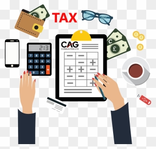 Transparent Office Supplies Clipart - Income Tax Clipart - Png Download