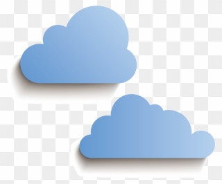 Blue Clouds Png Download - Transparent Paper Cloud Png Clipart