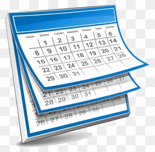 Calendar Time Clipart Png - Month Calendar Clip Art Transparent Png