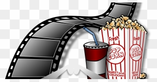 Movie Clipart With Popcorn, Drink, Glasses, Film - Cinema Images In Transparent - Png Download