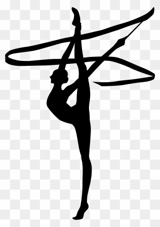 Rhythmic Gymnastics Artistic Gymnastics Silhouette - Rhythmic Gymnastics Silhouette Clipart