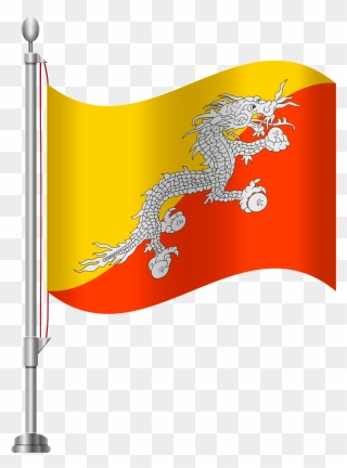 Bhutan Flag Png Clip Art - Stick Png Bhutan Flag Transparent Png
