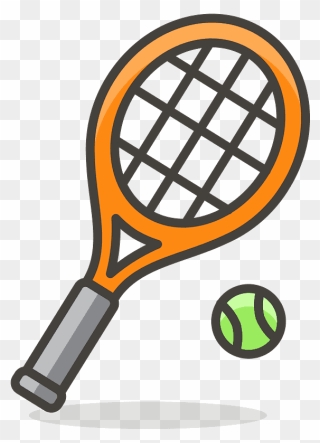 Tennis Emoji Clipart - Raqueta Con Pelota Animada Png Transparent Png