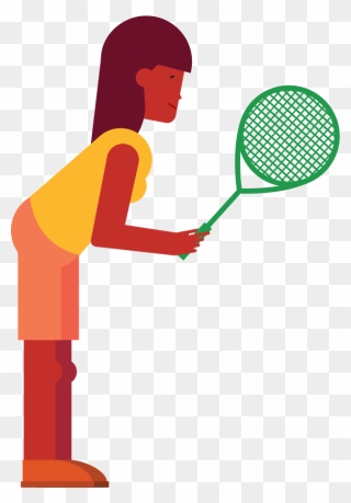 Clipart Woman Badminton - Badminton - Png Download