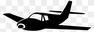Silhouette,monochrome Photography,air Travel - Fixed Wing Aircraft Clipart - Png Download