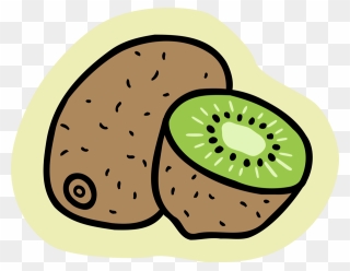 Vector Illustration Of Kiwifruit, Chinese Gooseberry - Kiwi Clipart