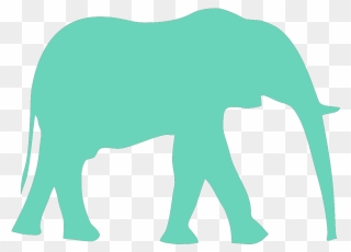 Easy Elephant Silhouette Painting Clipart