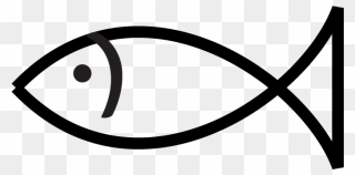 Fish Symbol Black And White Clipart