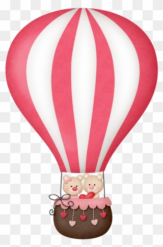 Hot Air Balloon Pink Png Clipart