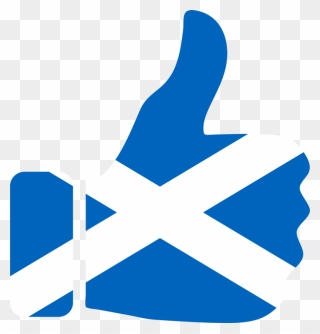 Blue,angle,area - Scotland Flag Thumbs Up Clipart