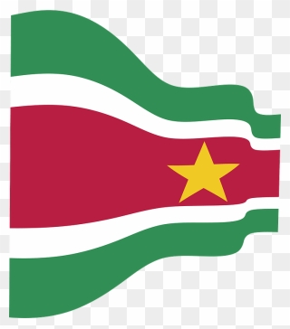 Suriname Wavy Flag Clipart - Flag - Png Download