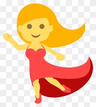 Tanzende Frau Clipart - Emoji Dance - Png Download