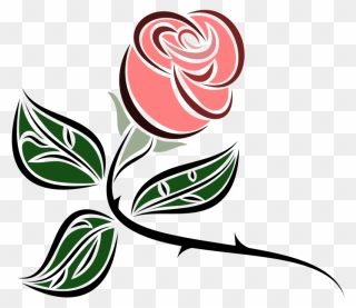 Clipart Stylized Rose - Png Download