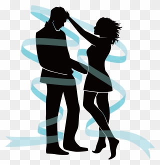 Dance Silhouette Woman Clip Art - Imagem De Uma Mulher E Um Homem Dançando - Png Download