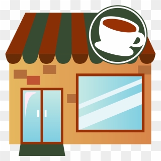 Coffeehouse Cafe Clipart - Hair Salon Building Clipart - Png Download