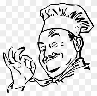 Chef Line Art Clipart
