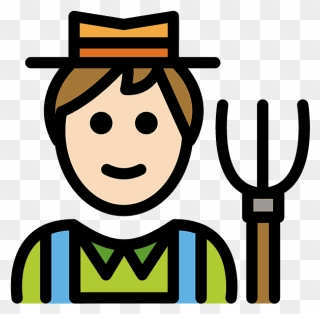 Man Farmer Emoji Clipart - Clip Art - Png Download