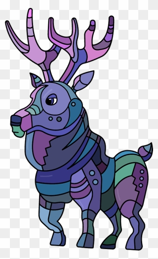 Steampunk Deer Clipart - Cartoon - Png Download