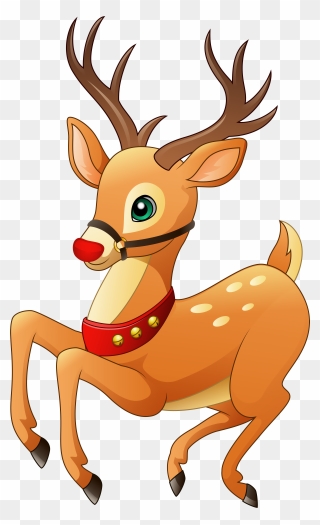 Free Rudolph Clipart Clip Black And White Stock Rudolph - Rudolph Png Transparent Png