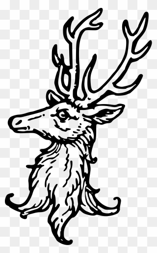 Stag Vector Medieval - Deer Head Coat Of Arms Clipart