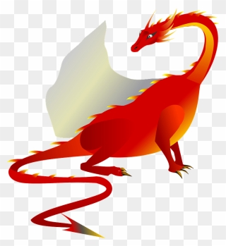 Fire Dragon Clipart - 赤 の イメージ の 動物 - Png Download