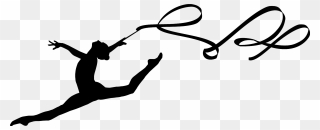 Ribbon Rhythmic Gymnastics Split Artistic Gymnastics - Rhythmic Gymnastics Ribbon Png Clipart