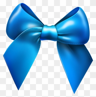 Ribbon Clip Art - Blue Bow Png Transparent Png