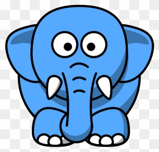 Blue Elephant Png Icons - Elephant With No Eyes Clipart