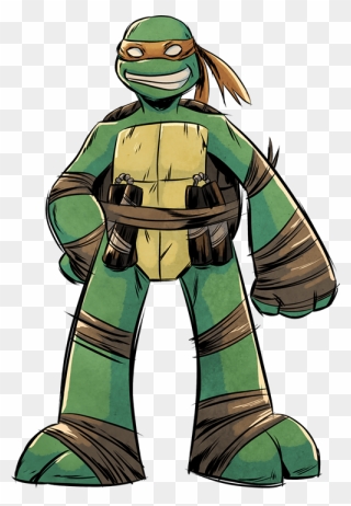 Ninja Turtles Clipart Mikey - Tmnt Mikey Comic Style - Png Download