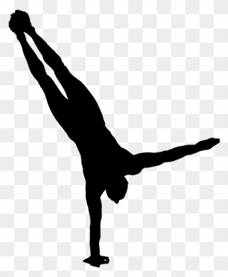 Handstand Gymnastics Yoga Acrobatics - One Arm Handstand Logo Clipart