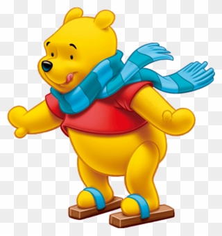 Winnie The Pooh Ice Skating - Winnie The Pooh Png Clipart