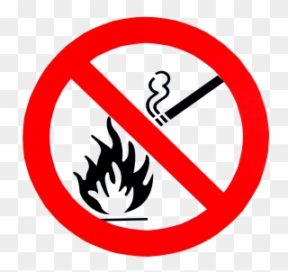 No Smoking No Fire Sign Png Image - Smoking And Naked Flames Forbidden Clipart