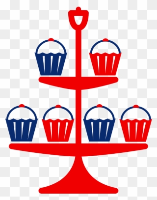 Jubilee Cake Stand Red - Cupcake Stand Clipart - Png Download