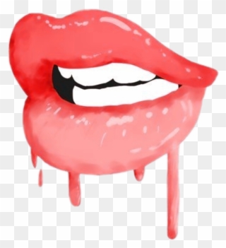 #drip #lip #lips #lipstick #driplip #driplips #driplipstick - Dripping Lips Png Clipart